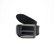 Cinturón para hombre de cuero natural negro Denim