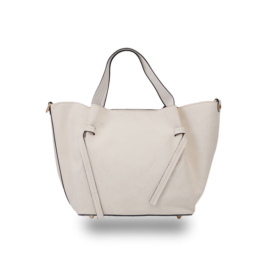 Bolso de mujer de ante natural beige Loretta