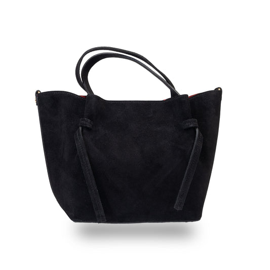 Bolso de mujer de ante natural negro Loretta