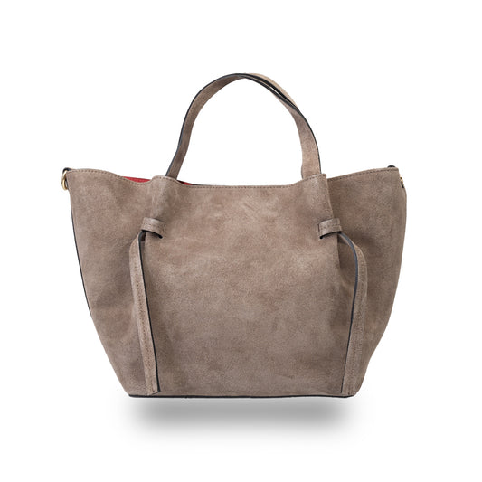 Bolso de mujer de ante natural topo claro Loretta