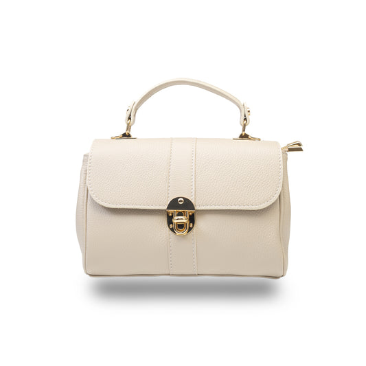 Bolso de mujer de piel natural beige Beatrice