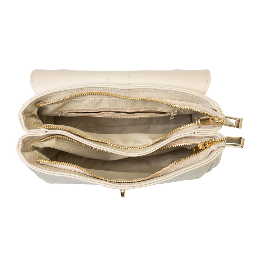 Bolso de mujer de piel natural beige Beatrice