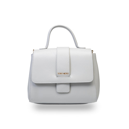Bolso de mujer de piel natural gris claro Ranya