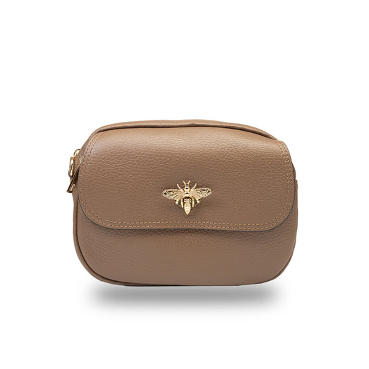 Bolso de mujer de piel natural marrón oscuro Eleonora