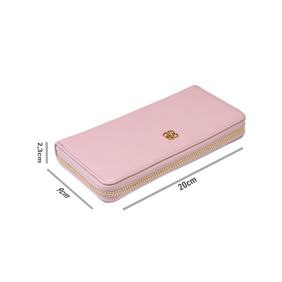Cartera de mujer de piel natural lila - Arya